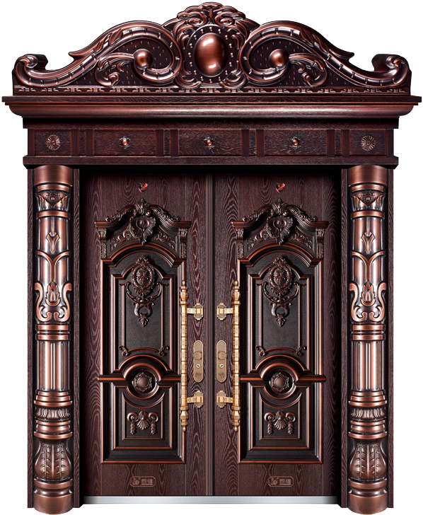 门业图片-非标门系列JP-9099纳米金红铜 永佳别墅门JP-9099纳米金红铜图片
