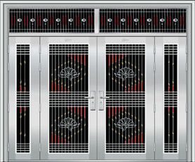 门业图片-不锈钢四开门批发德尔诺不锈钢四开门D-8170图片
