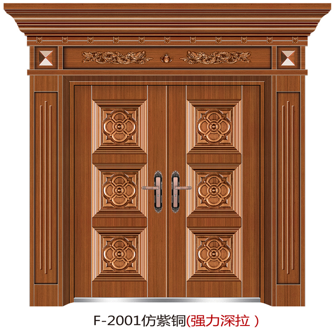 门业图片-非标门仿紫铜非标仿铜门F-2001图片