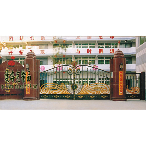 门业图片-铁艺大门别墅花园铁艺大门--小门按客户要求图片