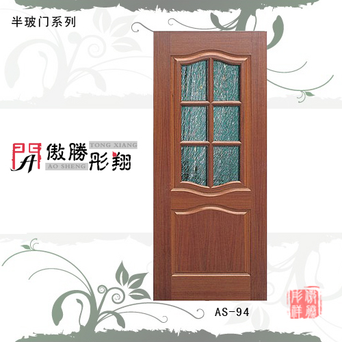门业图片-玻璃推拉门半玻门，推拉门，傲胜彤翔E06图片