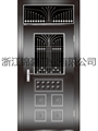 门业图片-黑钛整板割孔门JH-3005(黑钛整板割孔门)图片