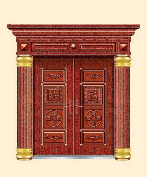 门业图片-浮雕电解板门系列厂家大量供应浮雕电解门WNF-105图片