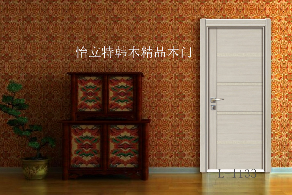 门业图片-怡立特实木复合门山东环保生态门厂家L-1133图片