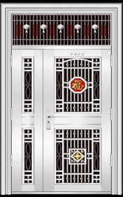 门业图片-不锈钢子母门不锈钢子母门HX-2038图片