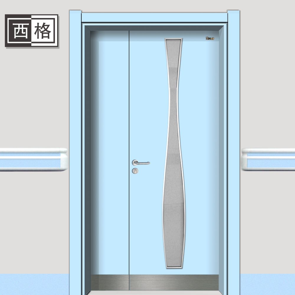 门业图片-医院门广东西格厂家热销 医院门 医院诊室门 时尚现代Y-ZM211淡蓝图片
