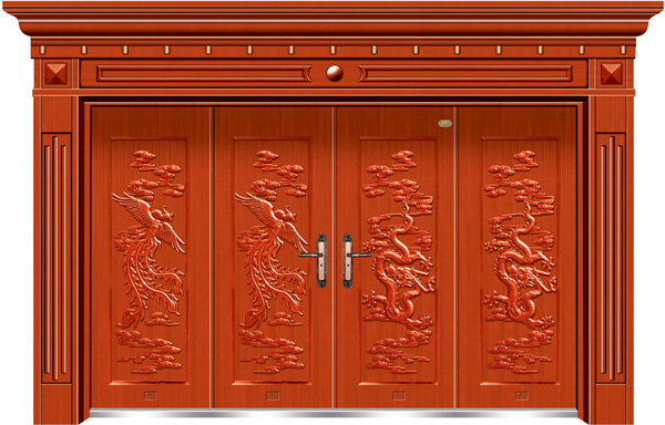 门业图片-仿铜门系列龙飞凤舞WSX-6619图片