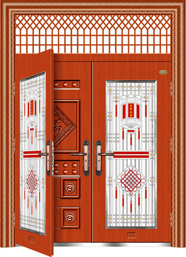 门业图片-仿铜门系列豪华复合门WSX-6627图片
