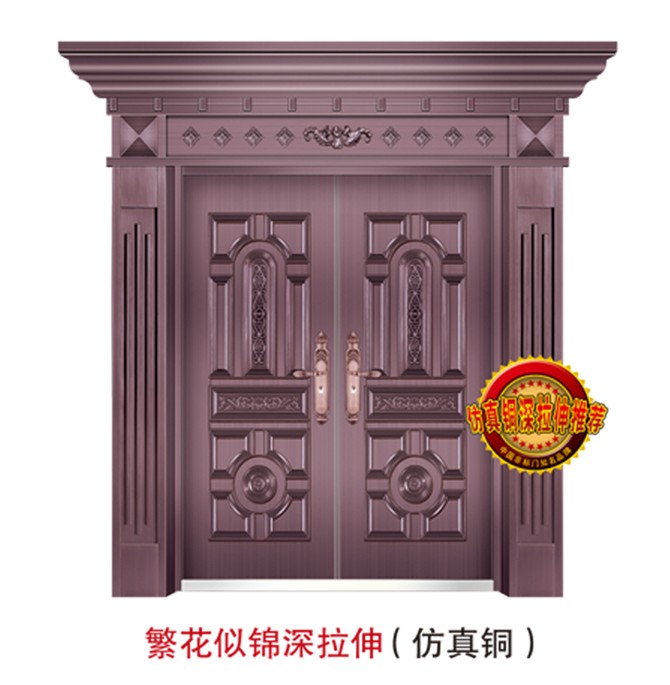 门业图片-非标门非标门繁花似锦深拉伸图片