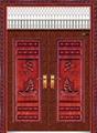 门业图片-供应富士达电解板门一帆风顺双开门（电解板） FSD-1022图片