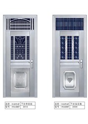 门业图片-铝合金门不锈钢防盗门100X200图片