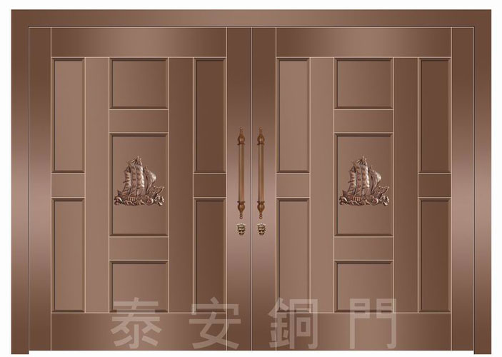 门业图片-商用铜门批发泰安商用铜门TA-106图片