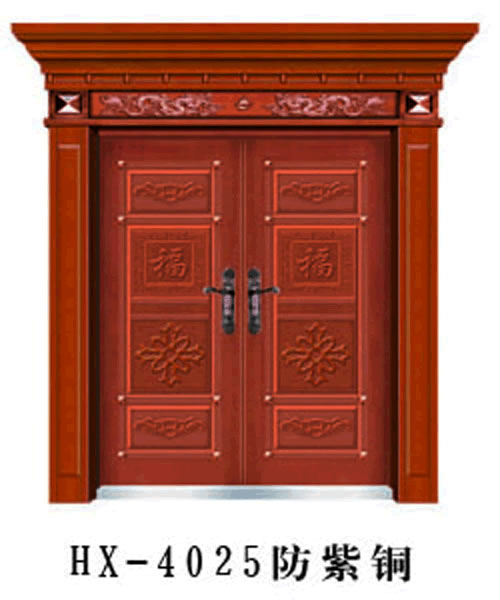 门业图片-仿铜门系列仿铜门HX-4025图片