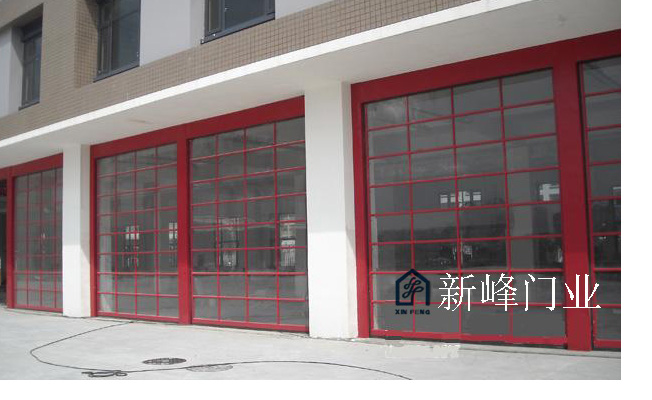 门业图片-消防红透视门消防红工业门 消防专用红色透视门XFT001图片