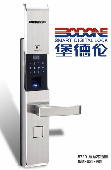 门业图片-指纹密码锁堡德伦智能锁厂家防盗智能指纹锁加盟高端智能门锁代理385*80*30mm图片
