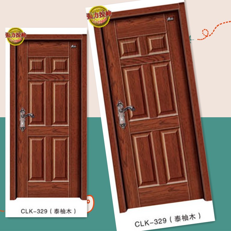 门业图片-深拉伸实木门系列诚灵凯深拉伸系列木门CLK-329图片