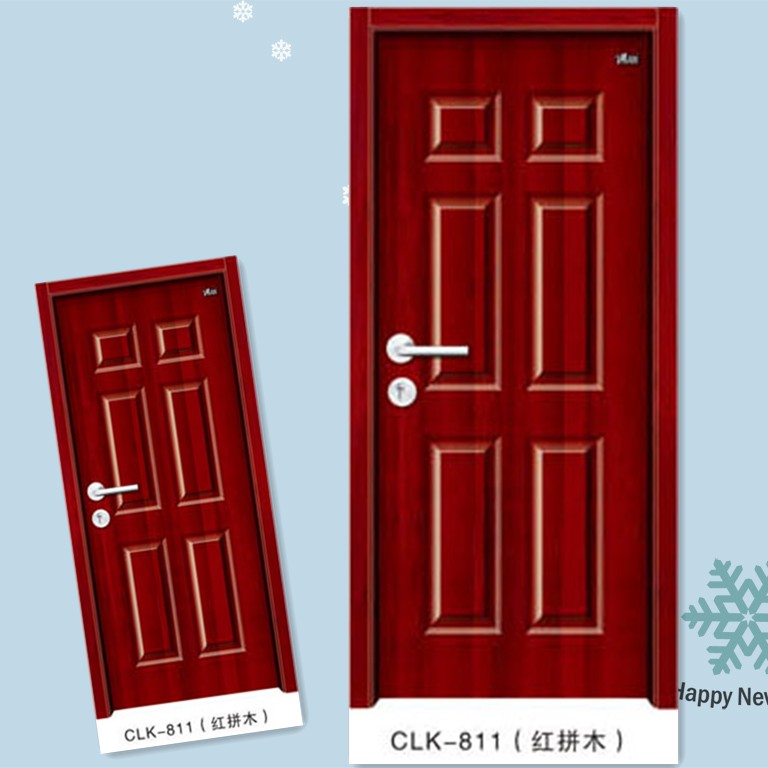 门业图片-环保强化室内门诚灵凯环保强化室内门 CLK-811CLK-811红拼木图片